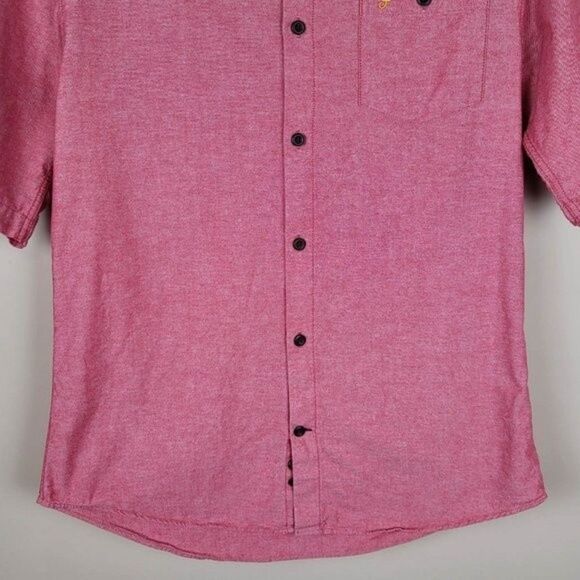 Farah Lexington Chambray Button Down Shirt Short Sleeve Size S - Picture 4 of 9